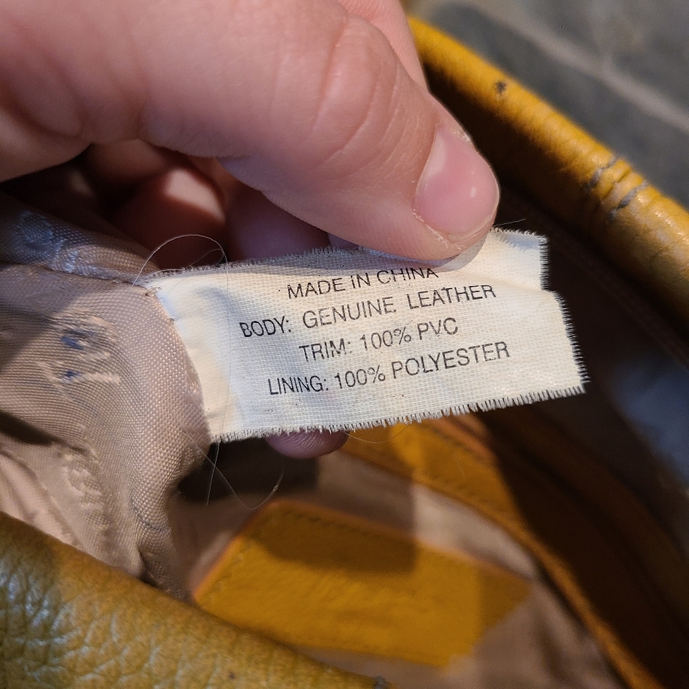 Tignanello Mustard Yellow and Brown Leather Purse/Shoulder Bag Multi Conpartment - Picture 9 of 14